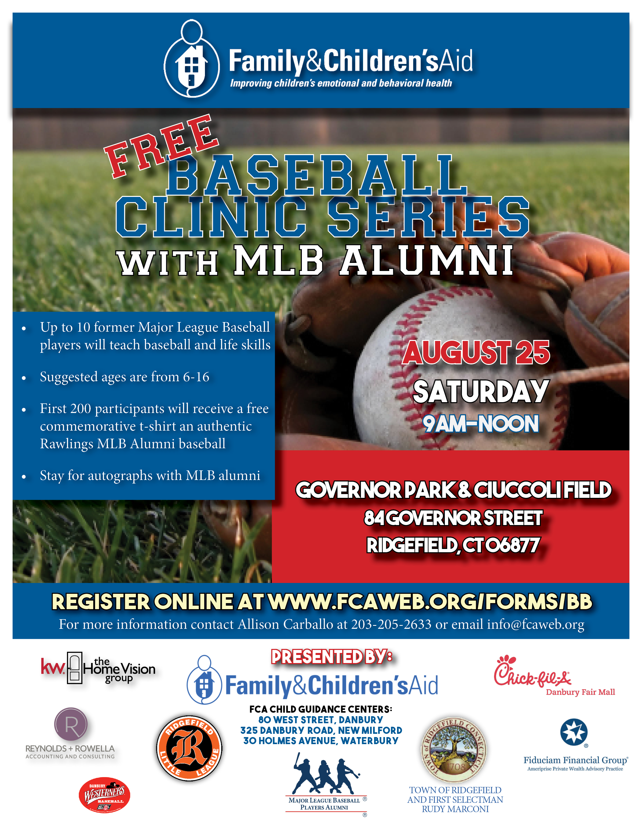 free mlb baseball clinic series